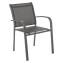 Fotel aluminiowy z tkaniną MERIDA (antracyt)