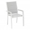 Fotel aluminiowy z tkaniną VERMONT (biały)