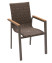 Krzesło ogrodowe rattanowe stałe CALVIN (brązowe) - brązowy