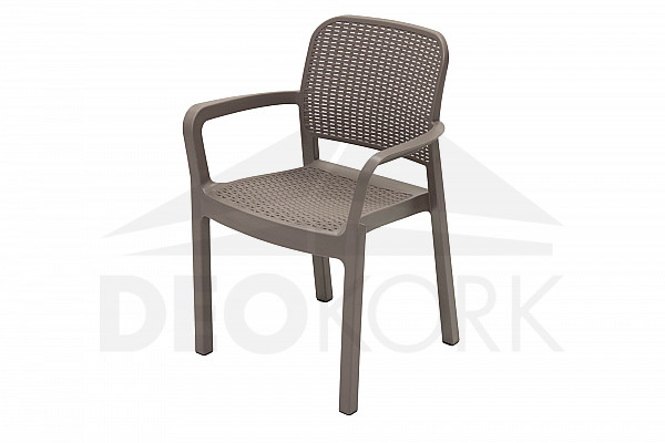 Krzesło ogrodowe plastikowe KARA (cappuccino)