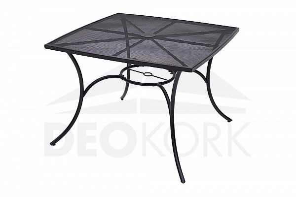 Stół metalowy QUADRA 100x100 cm (czarny)