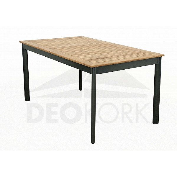 Stół aluminiowy stały CONCEPT 150x90 cm (teak)