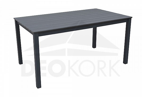 Stół rattanowy CALVIN 150x90 cm (szary)
