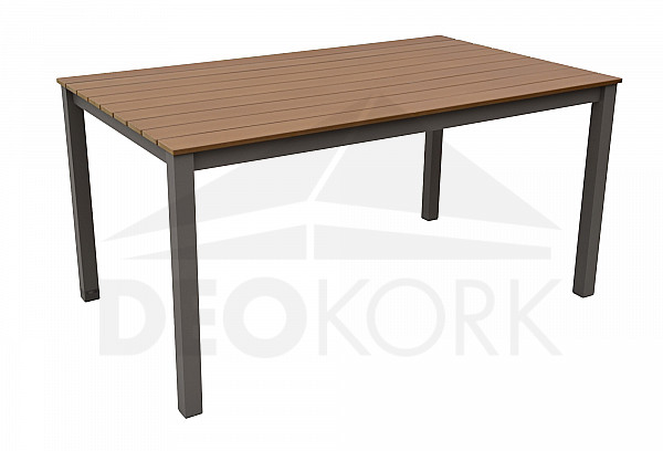 Stół rattanowy ogrodowy CALVIN 150x90 cm (brązowy)