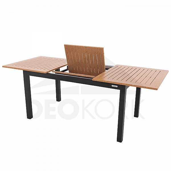 Stół składany aluminiowy EXPERT WOOD 220/280x100 cm (antracyt)