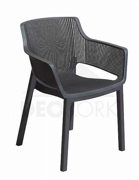 Krzesło ogrodowe plastikowe MENORCA (antracyt)