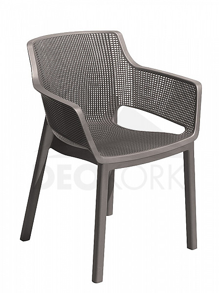 Plastikowe krzesło ogrodowe MENORCA (cappuccino)