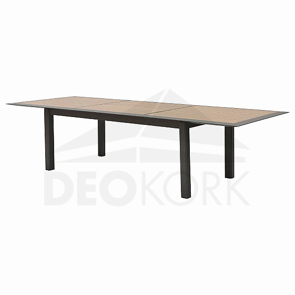 Stół aluminiowy VERMONT 216/316 cm (szaro-brązowy / miodowy)