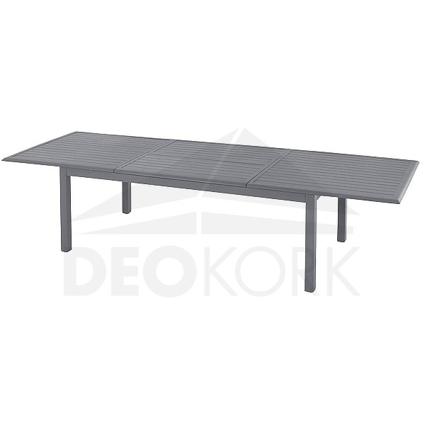 Stół aluminiowy CATANIA 160/254x100 cm (antracyt)