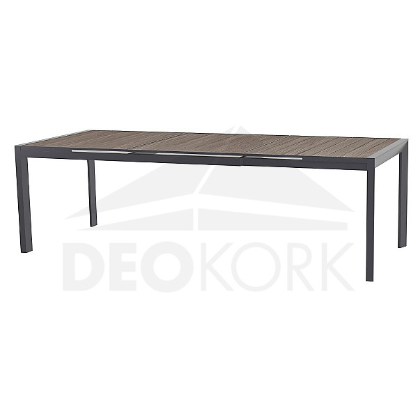WYPRZEDAŻ Stół aluminiowy LIVORNO 214/274x110 cm (antracyt)