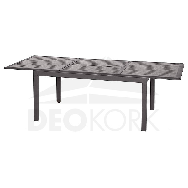 Stół aluminiowy RIMINI 160/154 x 100 cm (szaro-brązowy)