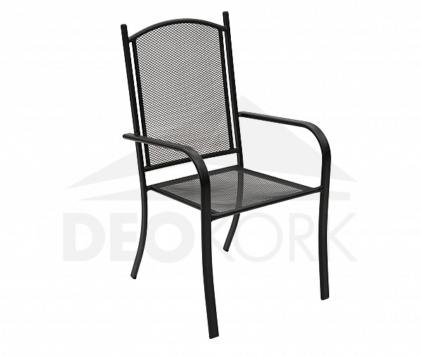 Fotel metalowy NANCY (czarny)