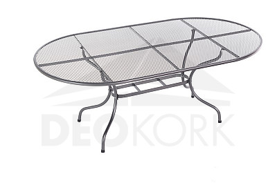 Stół metalowy owalny 190 x 105 cm