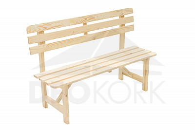 Masywna drewniana ławka ogrodowa wykonana z drewna sosnowego 22 mm
