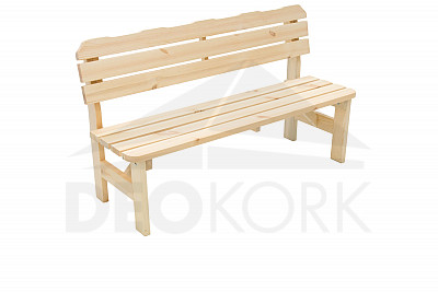 Solidna drewniana ławka ogrodowa z drewna sosnowego 32 mm (150 cm)