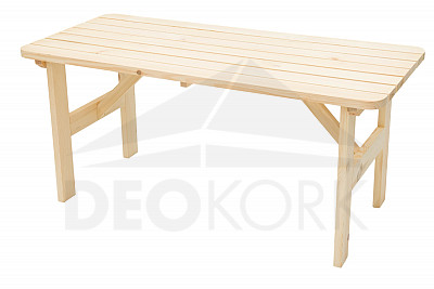 Stół ogrodowy z drewna litego z drewna sosnowego 32 mm (180 cm)