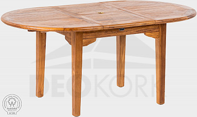 Stół ogrodowy z drewna tekowego ELEGANTE 130 / 180x120 cm