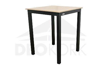 Aluminiowy stolik barowy EXPERT WOOD 90x90 cm (antracyt)