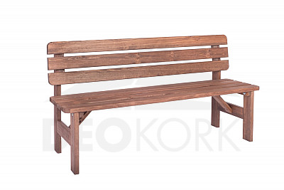 Masywna ławka z drewna sosnowego bejcowanego 30 mm (różne długości)