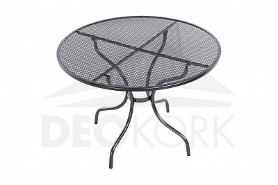 Stół metalowy bez otworu na parasol ø105 cm