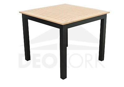 Stół aluminiowy EXPERT WOOD 90x90 cm (antracyt)