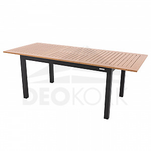 Stół składany aluminiowy EXPERT WOOD 150/210x90 cm (antracyt)
