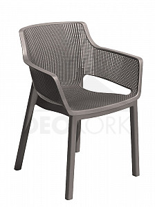 Plastikowe krzesło ogrodowe MENORCA (cappuccino)