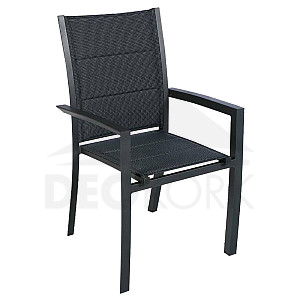 Fotel aluminiowy z tkaniną VERMONT (antracyt)