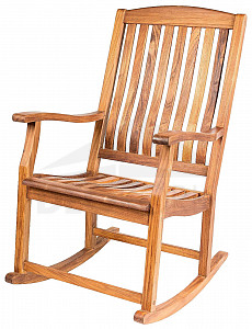 Krzesło bujane ogrodowe z drewna tekowego CLAUDIO