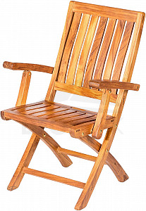 Krzesło ogrodowe składane z drewna tekowego DORIS