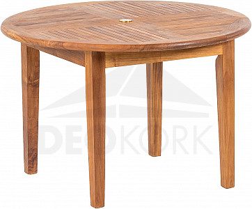 Stół ogrodowy z drewna tekowego DANTE ⌀ 120 cm