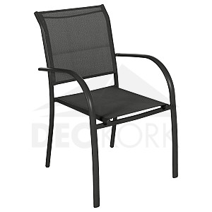 Fotel aluminiowy z tkaniną VALENCIA (antracyt)