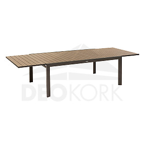 Stół aluminiowy BRIXEN 200/320 cm (szaro-brązowy)