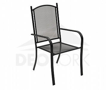 Fotel metalowy NANCY (czarny)