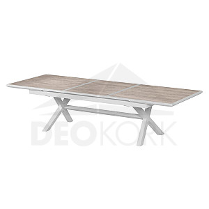 Stół aluminiowy BERGAMO II. 250/330 cm (biały)
