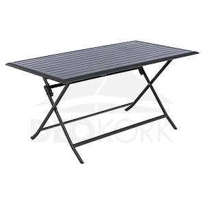 Stół składany aluminiowy VIRGINIA 150x80 cm (antracyt)