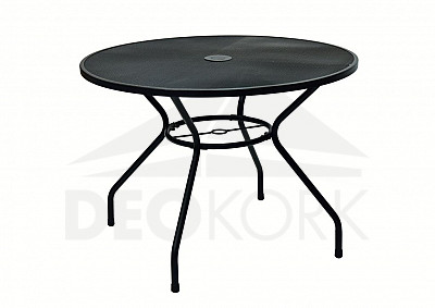 Stół metalowy TAMPA ø 106 cm (czarny)