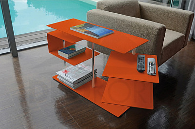 Stół RADIUS DESIGN (X-CENTRIC TABLE 2 pomarańczowy 570B) pomarańczowy