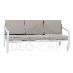 Aluminiowa ławka 3-osobowa NOVARA (biały)