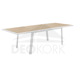 Stół aluminiowy NOVARA 170/264 cm (biały)