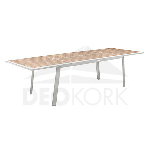 Stół aluminiowy NOVARA 220/314 cm (biały)