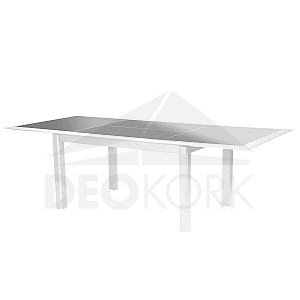 Stół aluminiowy VERMONT 160/254 cm (biały)
