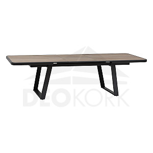Stół aluminiowy GALIA 220/280x113 cm (antracyt)