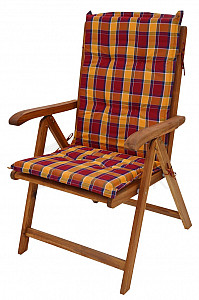 Regulowany fotel ogrodowy z tapicerką WELLINGTON