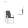 Fotel aluminiowy CAPRI (szarobrązowy)