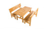 Masywna drewniana ławka ogrodowa TEA 04 o grubości 38 mm