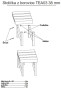 Masywne drewniane krzesło ogrodowe TEA 03 o grubości 38 mm