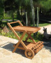Wózek do serwowania ogrodu z drewna tekowego MONTE