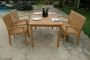 Stół ogrodowy stały prostokąt HARMONY 150x90 cm (teak)