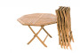 Krzesło ogrodowe składane z poduszką IVORY (teak)